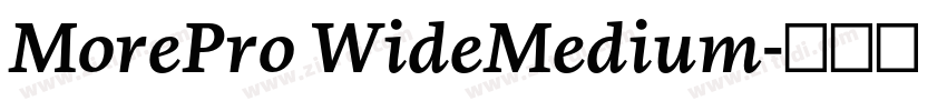 MorePro WideMedium字体转换